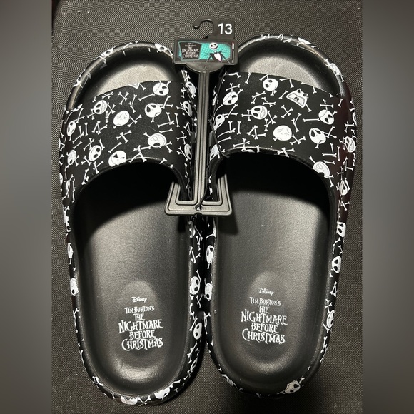 Nightmare Before Christmas Men's Comfort Slide Sandals Size 13 Ground Up - Picture 1 of 2